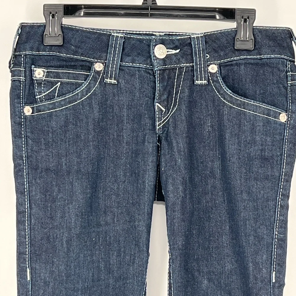 TRUE RELIGION NWOT‎ STRAIGHT LEG DARK BLUE JEANS COMFY STRETCH